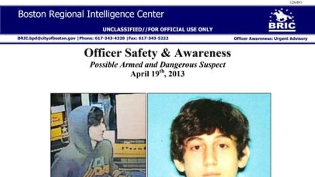 FBI:n julkaisema kuva Tsarnaevista.