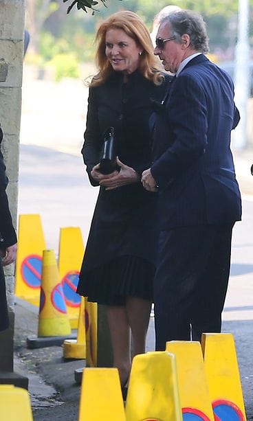 Sarah Ferguson Peaches Geldofin hautajaisissa