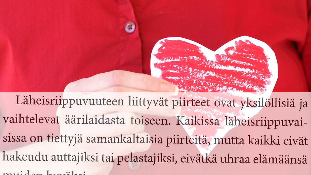 Lainaus Ben Malisen teoksesta Taakkana läheisriippuvuus. Kenen elämää elät?