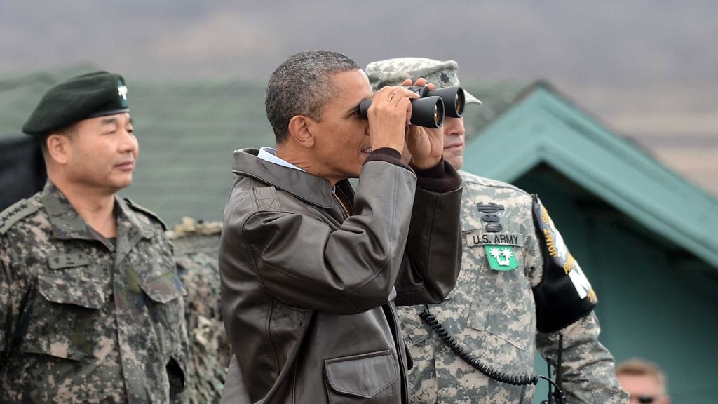 Yhdysvaltain presidentti Barack Obama vieraili Koreoiden raja-alueella maaliskuussa.