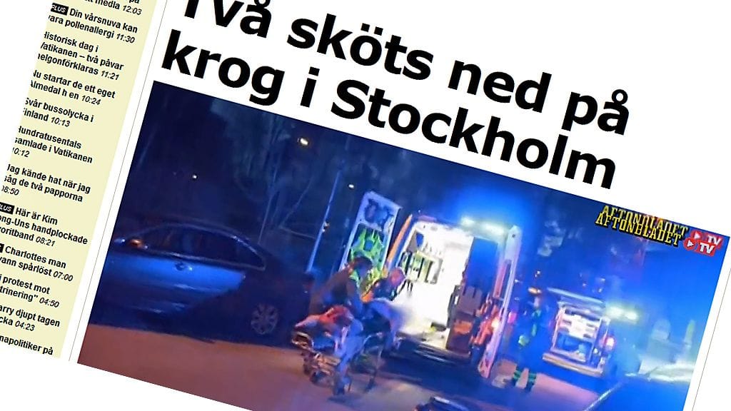 Aftonbladet kertoo ampumavälikohtauksesta nettisivuillaan.
