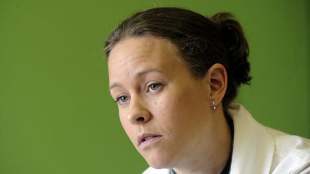 Ruotsin vihreiden Miljöpartietin puheenjohtaja Maria Wetterstrand. (Lehtikuva)