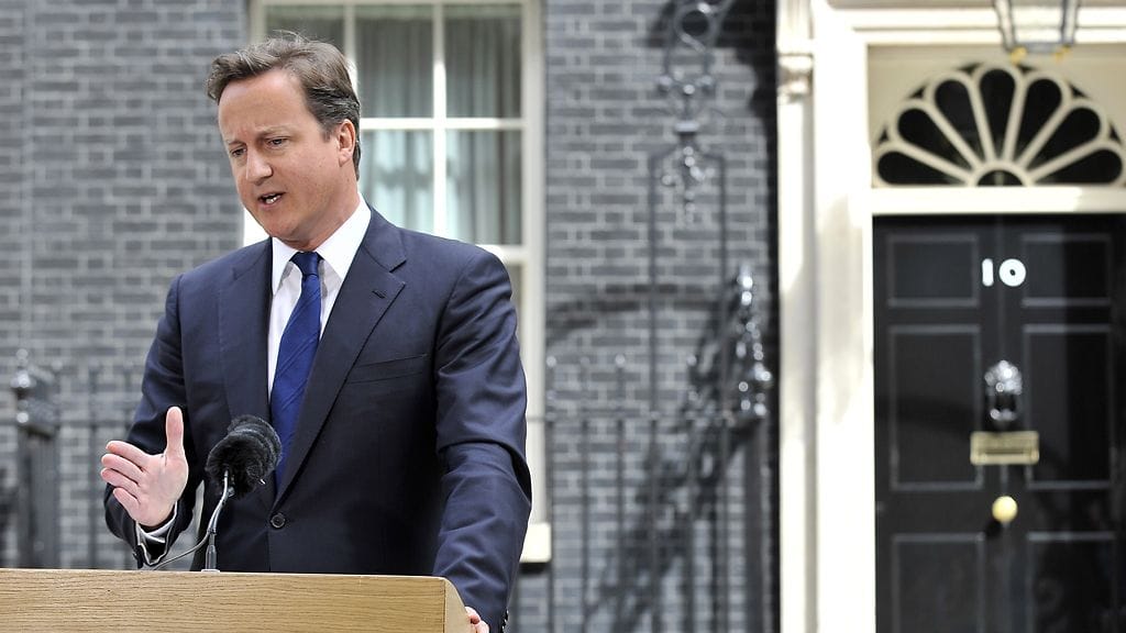 Britannian pääministeri David Cameron.