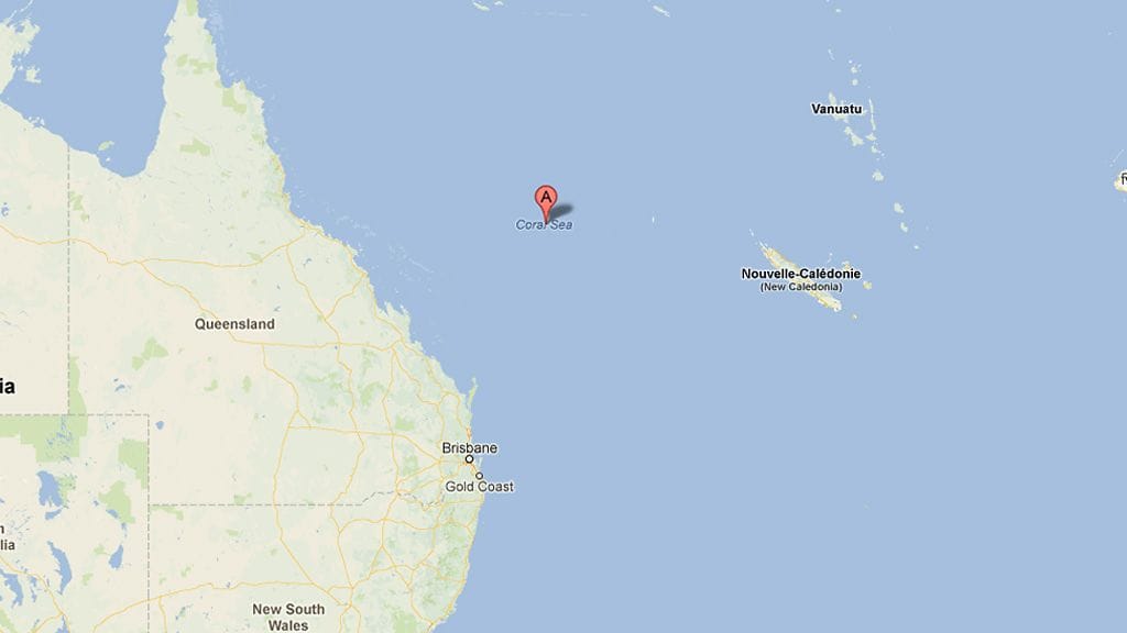 Australian koillispuolella oleva korallimeri.