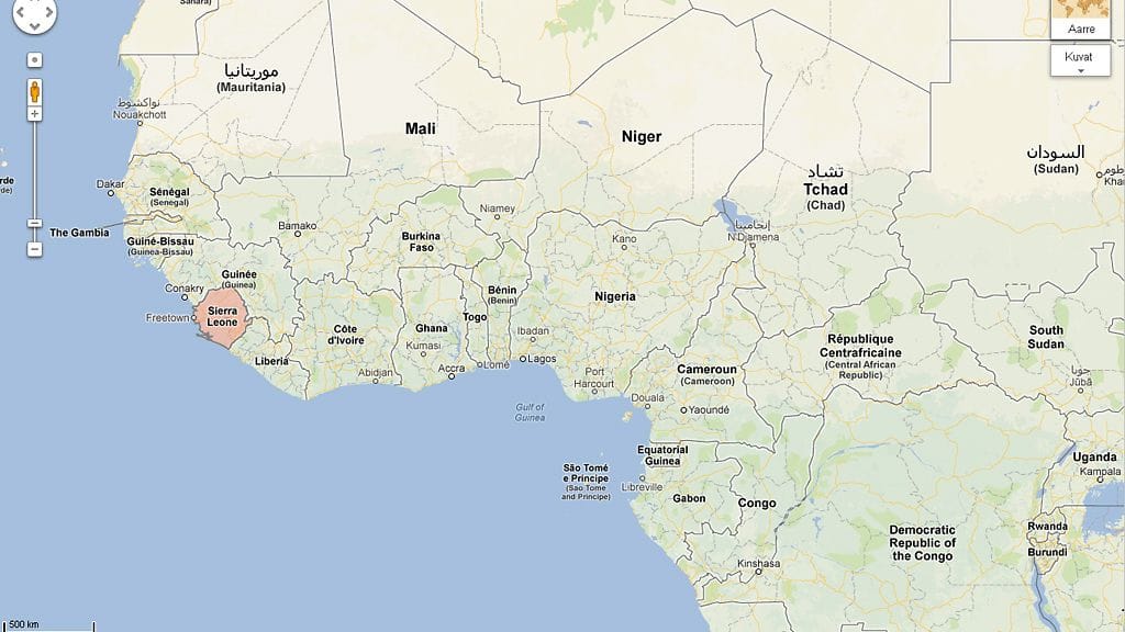 Kuvakaappaus Google Mapsista.