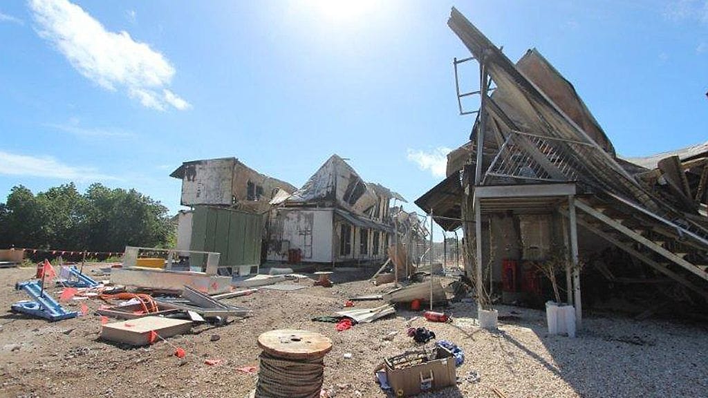 Naurussa turvapaikanhakijat ovat myös mellakoineet oloja vastaan. Kuva vuoden 2013 mellakasta Naurun pidätyskeskuksessa.