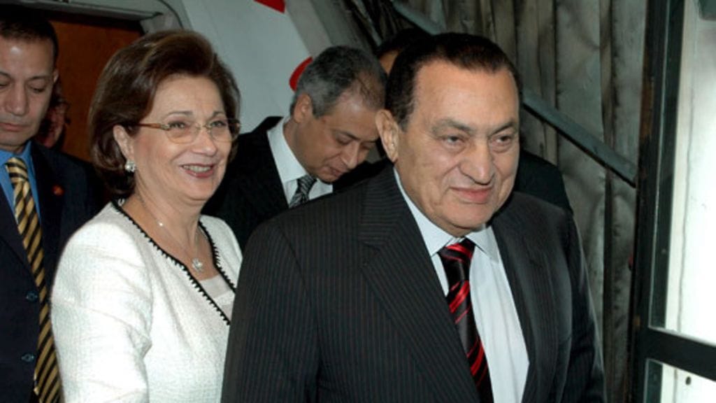 Suzanne ja Hosni Mubarak. EPA
