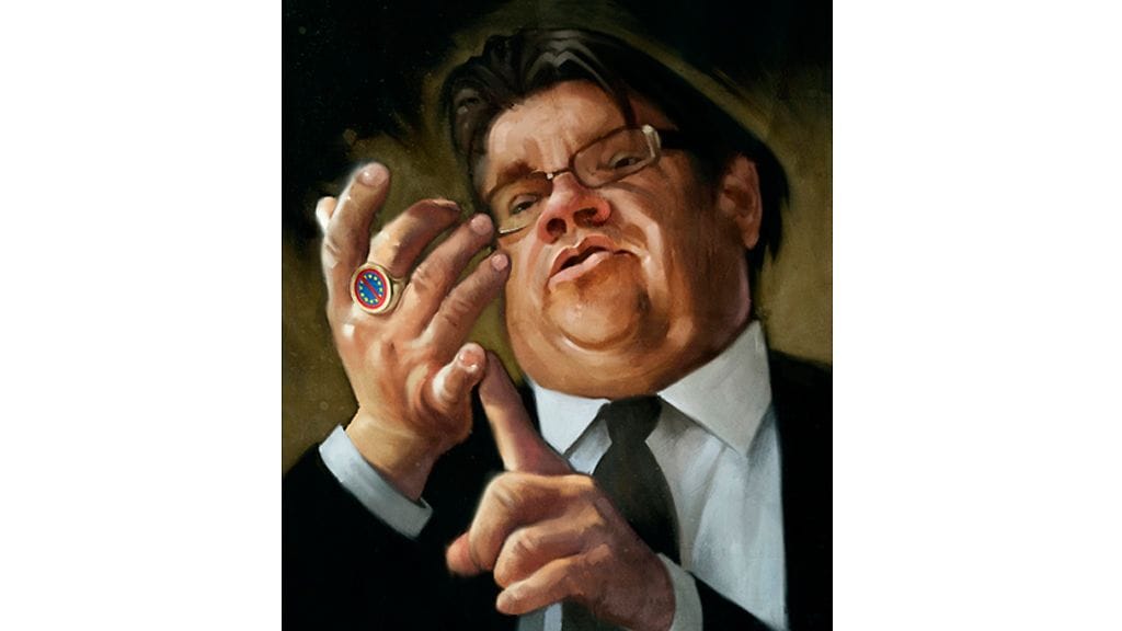 Perussuomalaisten Timo Soini valittiin vuoden 2011 poliittiseksi eläimeksi. Kuva KukaMitäHäh-kirjasta. Kuva: Vesa Lehtimäki