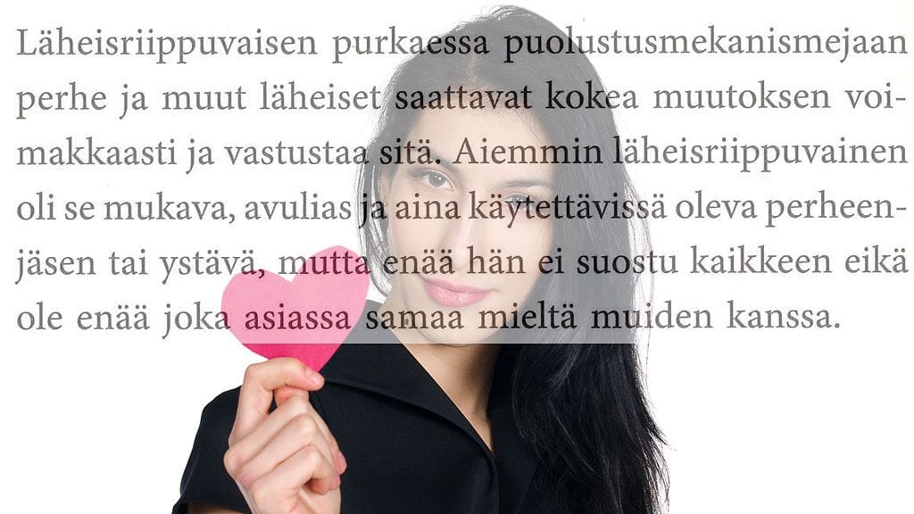 Lainaus Ben Malisen teoksesta Taakkana läheisriippuvuus. Kenen elämää elät?