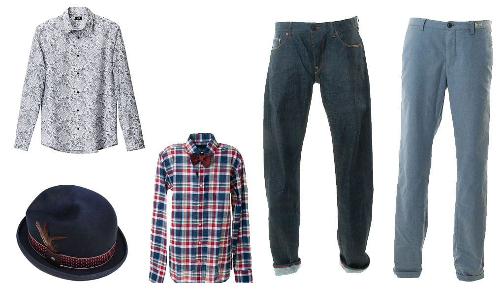 Mies, kopioi tyyli! Vaalea kauluspaita H&M, tumma kauluspaita Philosophy Blues Original. Hattu Kangol. Farkut Tommy Hilfiger