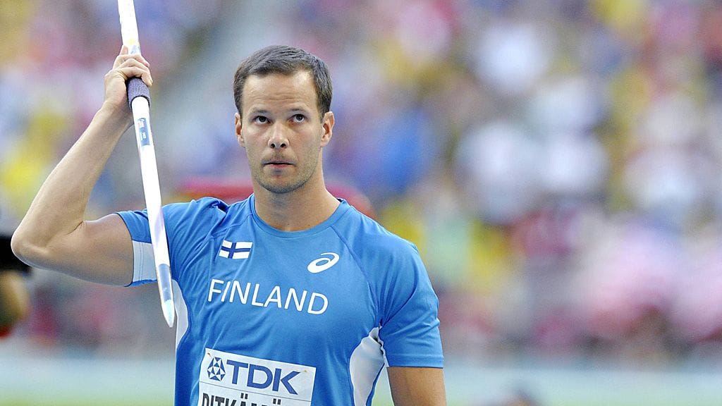 Tero Pitkämäki Moskovan MM-kisoissa.