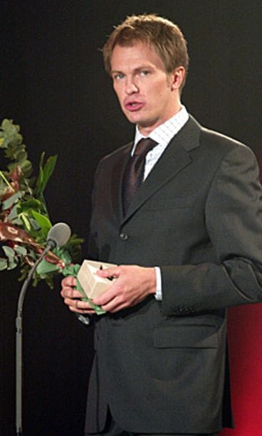 Paras esiintyjä Peter Nyman Venla 2002 gaalassa (Kuva: Lehtikuva)