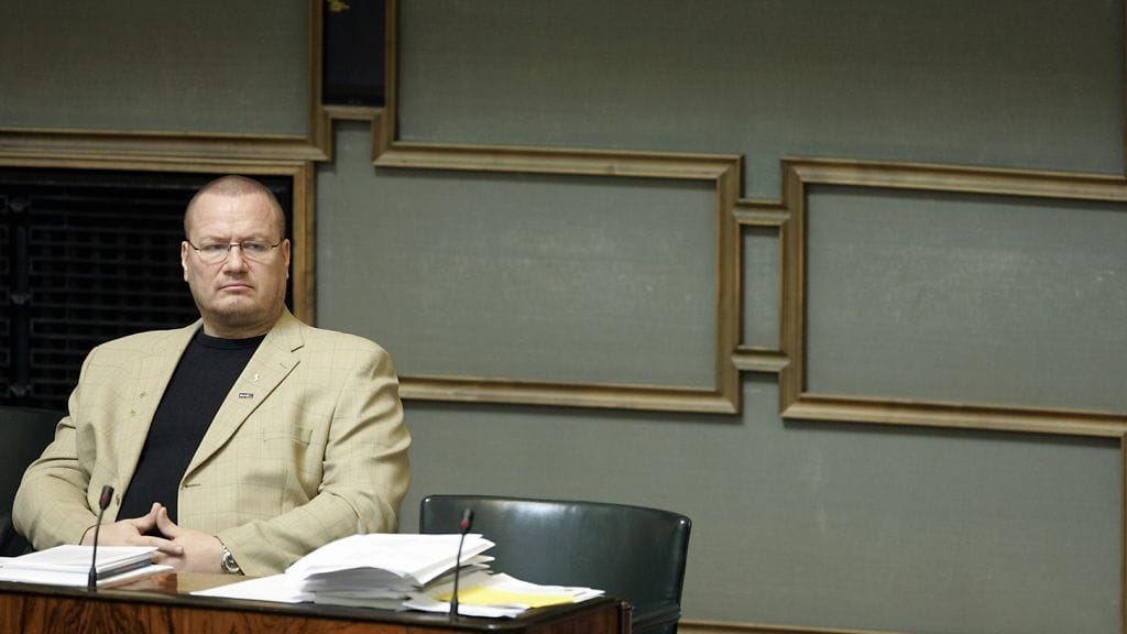 Tony Halme eduskunnassa 2006.