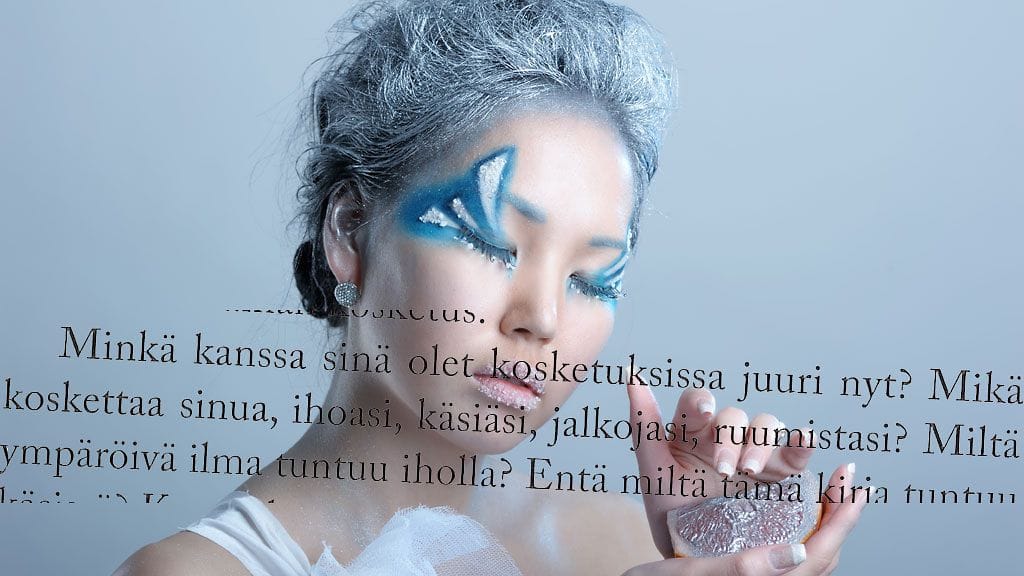 Kuvituskuva, lainaus Jaana-Mirjami Mustavuoren teoksesta Aistit auki! – Anna elämän koskettaa