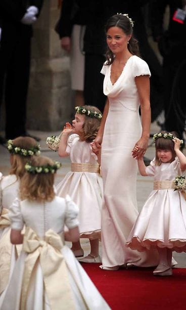 Pippa Middleton Catherinen ja Williamin häissä 2011.