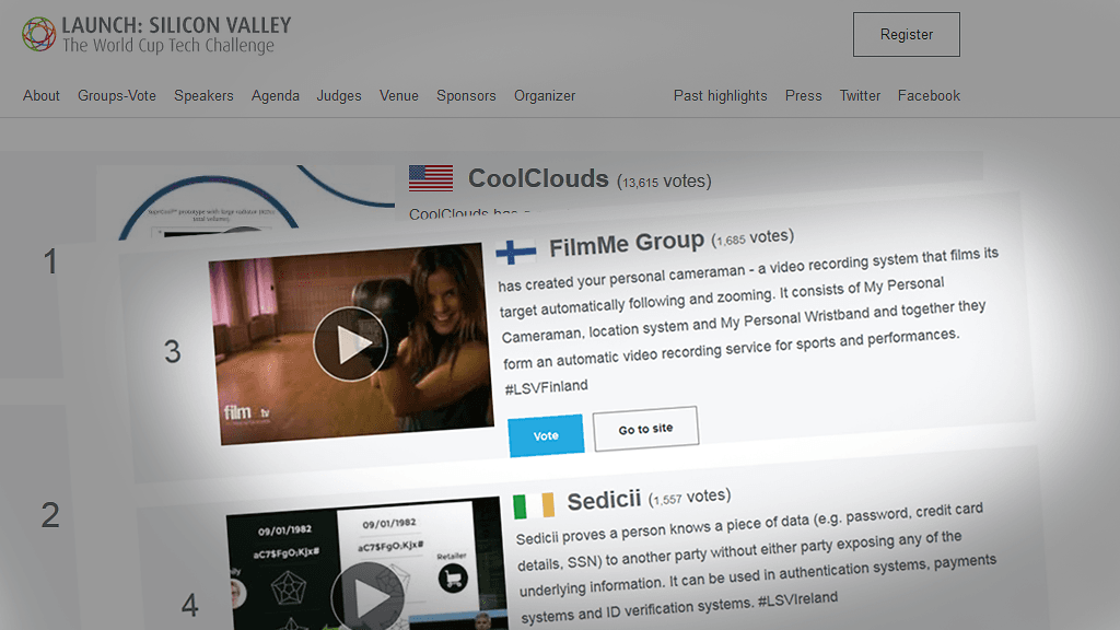 Kuvakaappaus kilpailun nettisivuilta.