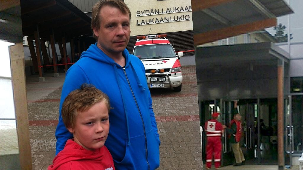 Vihtavuoreen lomailemaan tulleet Mika ja Oskari Piirainen saivat aamulla pikaisen herätyksen.