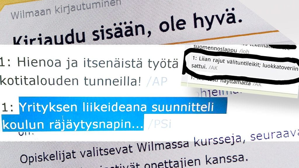 Wilma-järjestelmä on koulujen käytössä ympäri Suomen.
