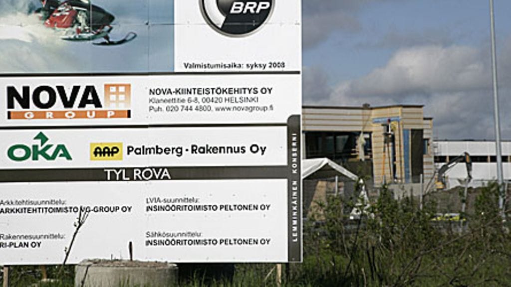 Nova Groupin rakennustyömaa Rovaniemellä 17. kesäkuuta 2008. Kuva: Lehtikuva