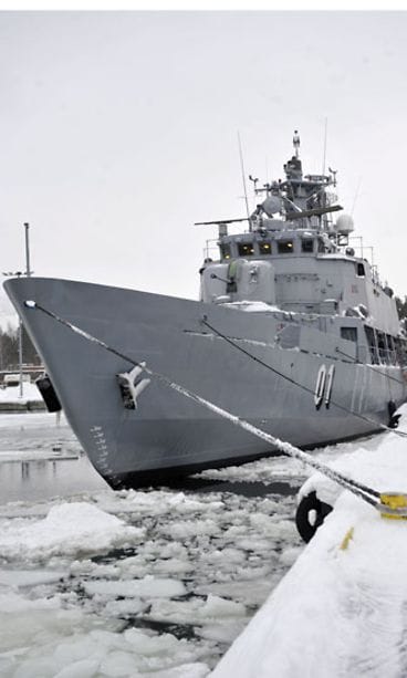 Miinalaiva Pohjanmaa lähtee matkaan tammikuussa.