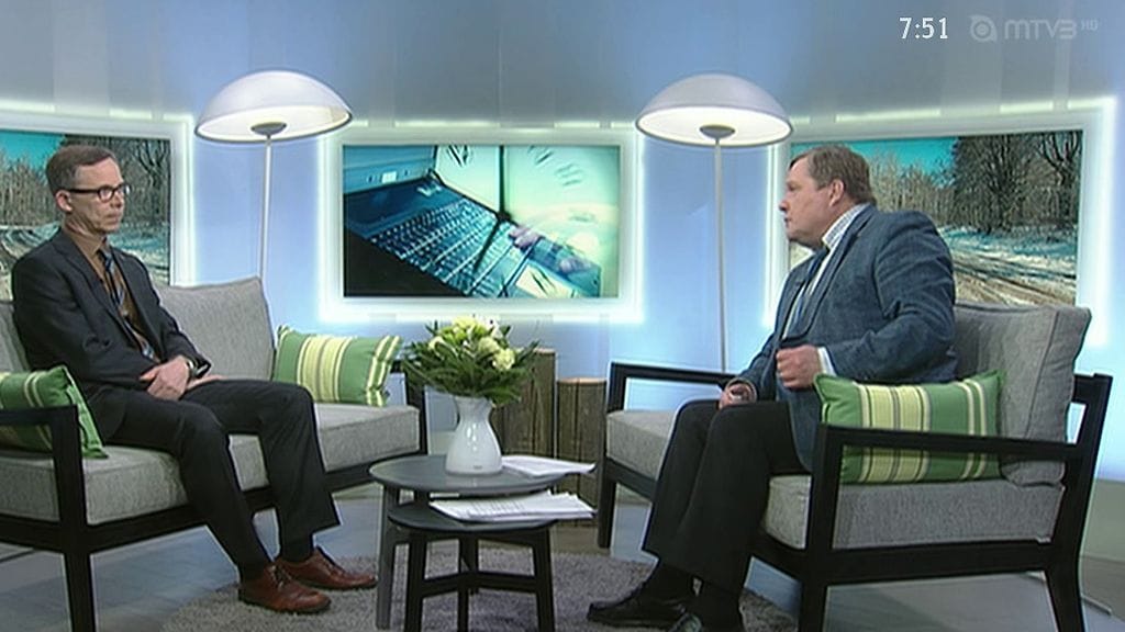 Tutkimusprofessori Mikko Härmä vieraili Huomenta Suomi -ohjelmassa.