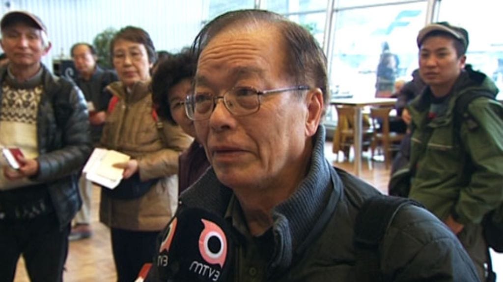 Chihiro Oka Helsinki-Vantaan lentokentällä tänään.