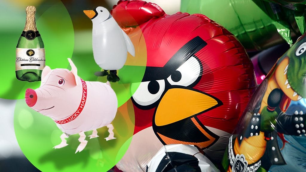 Vappupallomarkkinoilla kilpailevat muun muassa vihaiset linnut, vaappuvat lemmikit ja kuohuviini– joka käy vappuna siis kaupaksi myös ilmapallona.