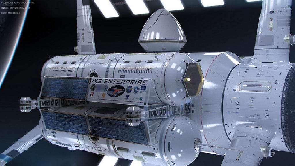 Hahmotelma valoa nopeammasta avaruusaluksesta "IXS Enterprise" Kuva: Mark Rademaker, Flickr