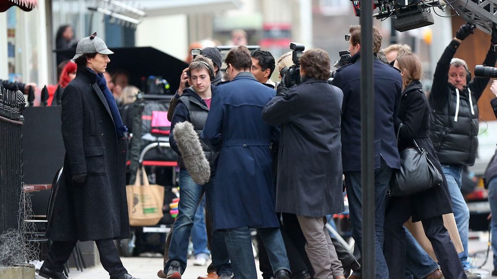 Sherlock Holmes -sarjaa kuvataan Lontoossa