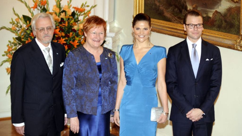 Kruununprinsessa Victoria ja prinssi Daniel presidentinlinnassa 1.11.2010.