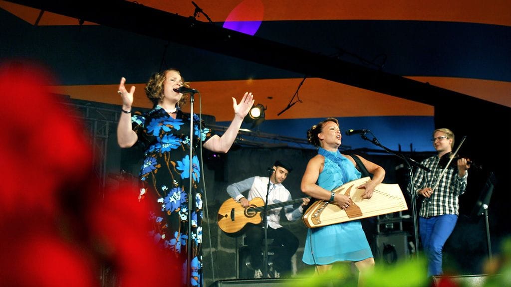 Saaga Ensemble esiintyy Kaustisten musiikkijuhlilla 9. heinäkuuta 2013.