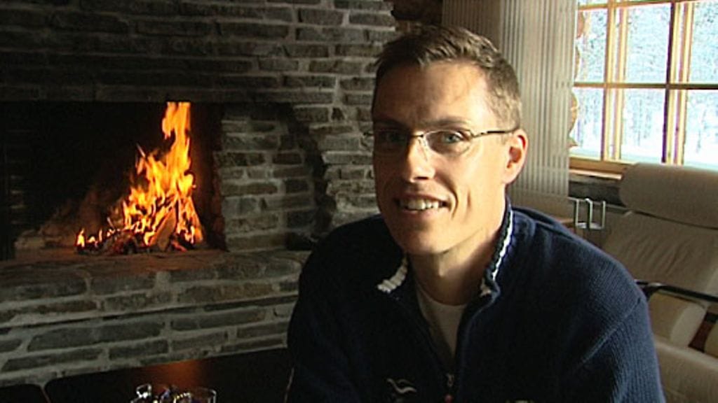 Ulkoministeri Alexander Stubb Saariselän epävirallisessa ulkoministerikokouksessa 14.3.2010.