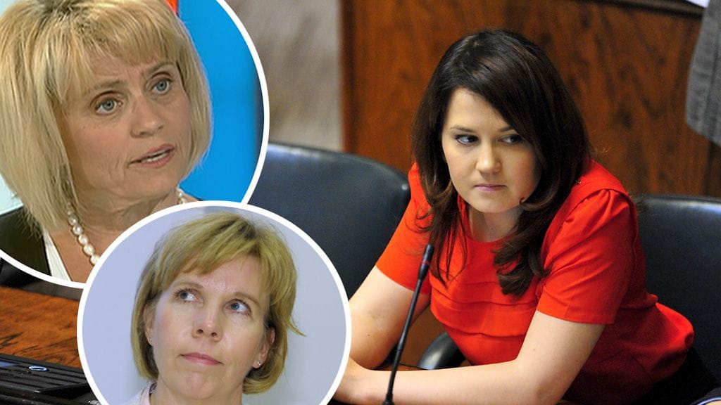 Päivi Räsäsen lausuntoa lain noudattamisesta ovat arvostelleet sekä oikeusministeri Henriksson (pikkukuvassa alla) että kansanedustaja Grahn-Laasonen (isossa kuvassa).