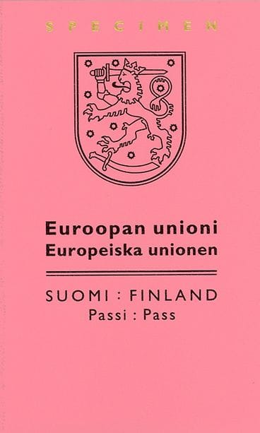 Kuva uuden väliaikaisen passin kannesta.