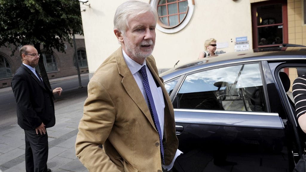 Ulkoministeri Erkki Tuomioja saapui tänään tiedotustilaisuuteen kommentoimaan antamaansa haastattelua brittiläiselle Daily Telegraph -lehdelle.