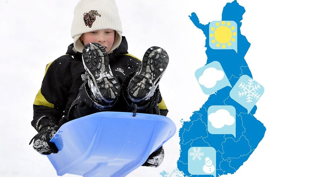 Huomenna pyryttää lunta lähinnä etelässä.