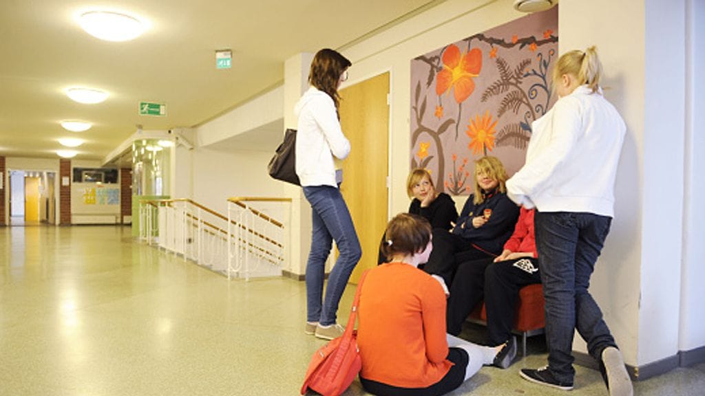 Oppilaita Meilahden yläasteella vuonna 2009.