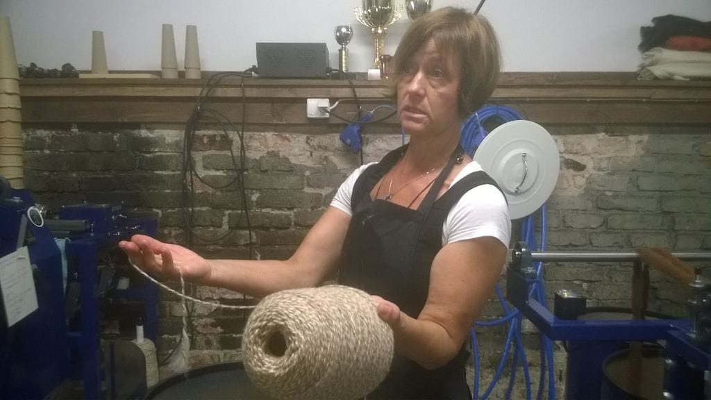 Alpakka, alpakkakehräämö, Mathildedahlissa on Suomen ensimmäinen ja ainoa alpakkakehräämö