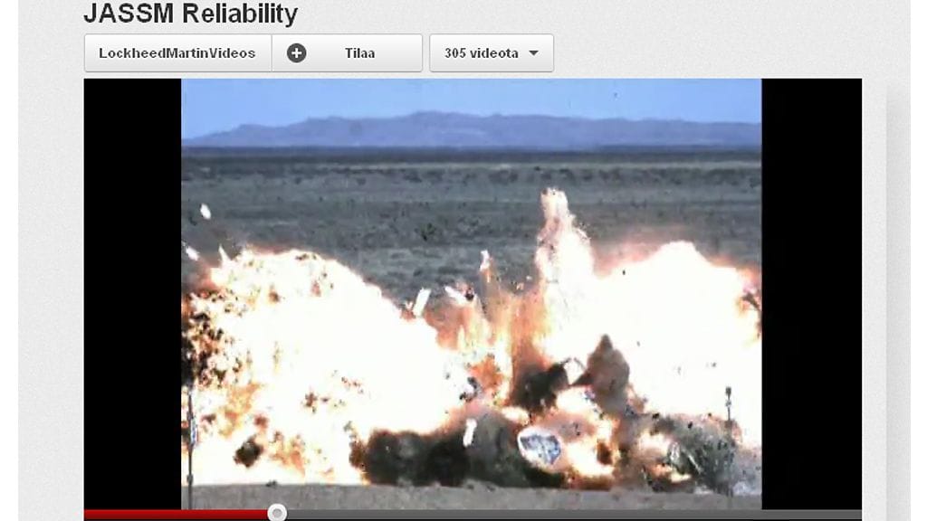 Lockheed-Martinin esittelyvideo JASSM-ohjuksista.
