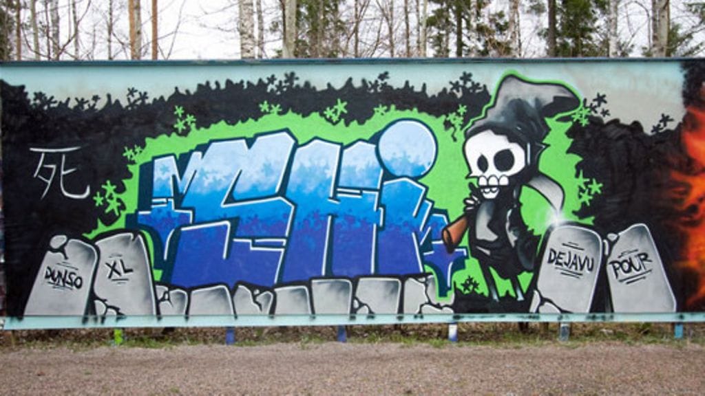 Keravalaista graffititaidetta. (Kuva: Jouni Väänänen.)