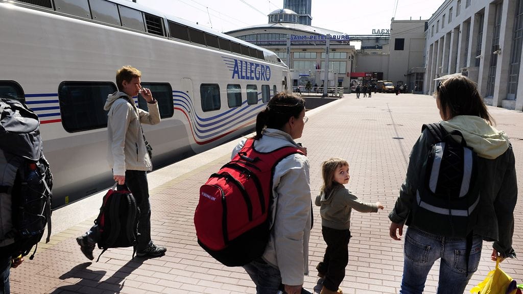 Naiset otettiin kiinni Pietarista Helsinkiin matkaavasta Allegro-junasta. Kuvituskuva.