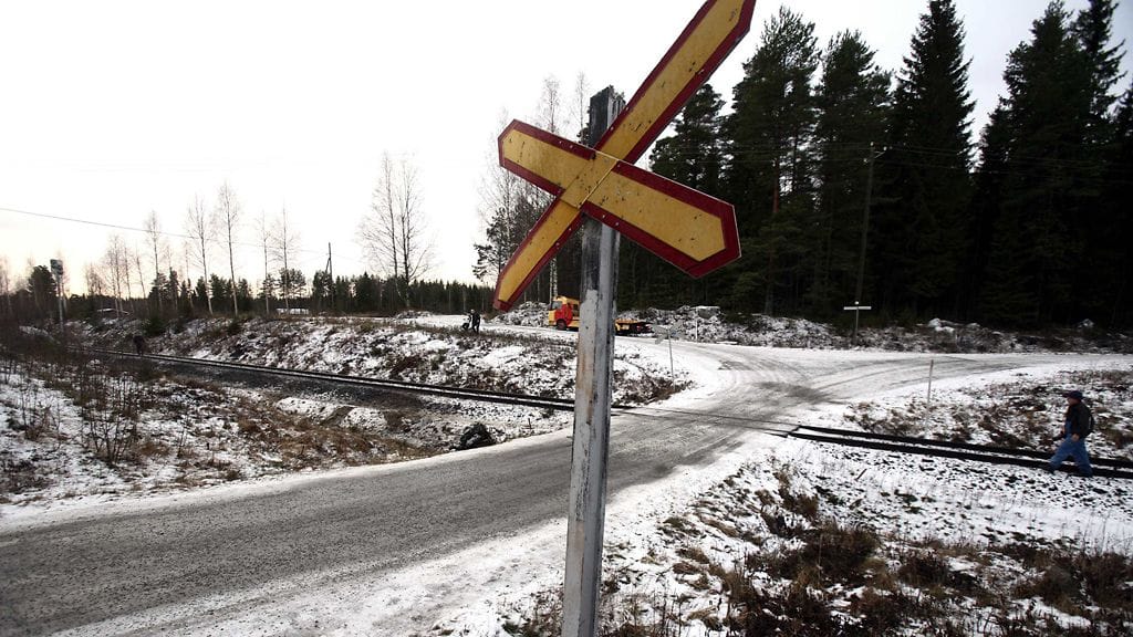 Onnettomuus tapahtui eilisiltana vartioimattomassa tasoristeyksessä nelisen kilometriä Vaasasta. Kuvituskuva.