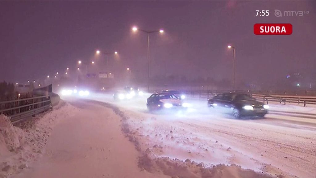 Liikenne sujui hyvin Helsingin Hakamäentiellä tänä aamuna.