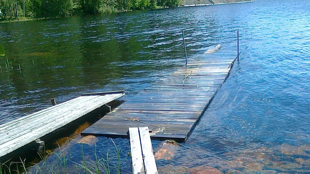 Vedenpinta oli korkealla Pihlajavedellä Saimaalla 22. kesäkuuta 2012.