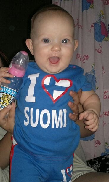 Ellan, 7 kk, terveiset Leijonille: Hienosti pelasitte!