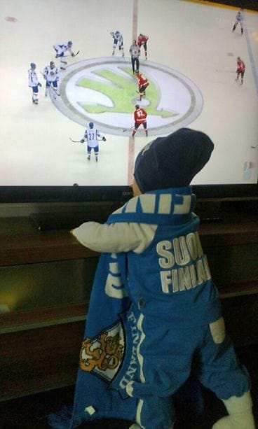 Tsemppiä peliin, Leijonat! Toivoo Noel 9 kk