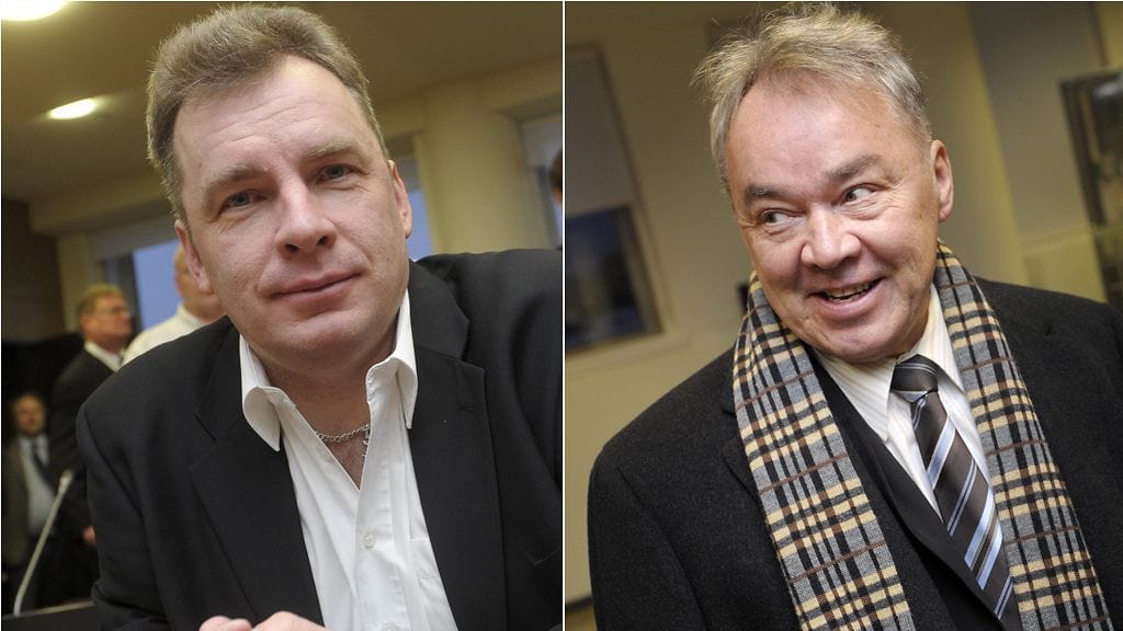 Arto Merisalo ja Tapani Yli-Saunamäki Helsingin hovioikeudessa 9.1.2013.