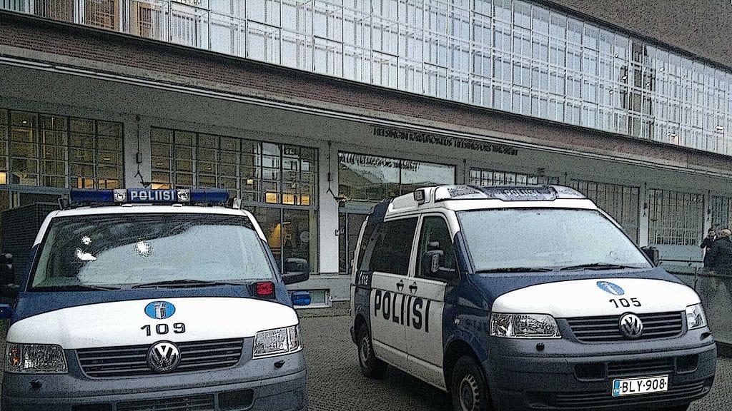 Tiukat turvatoimet värittävät Cannonball-oikeudenkäyntiä Helsingin käräjäoikeudessa (kuva: MTV3)