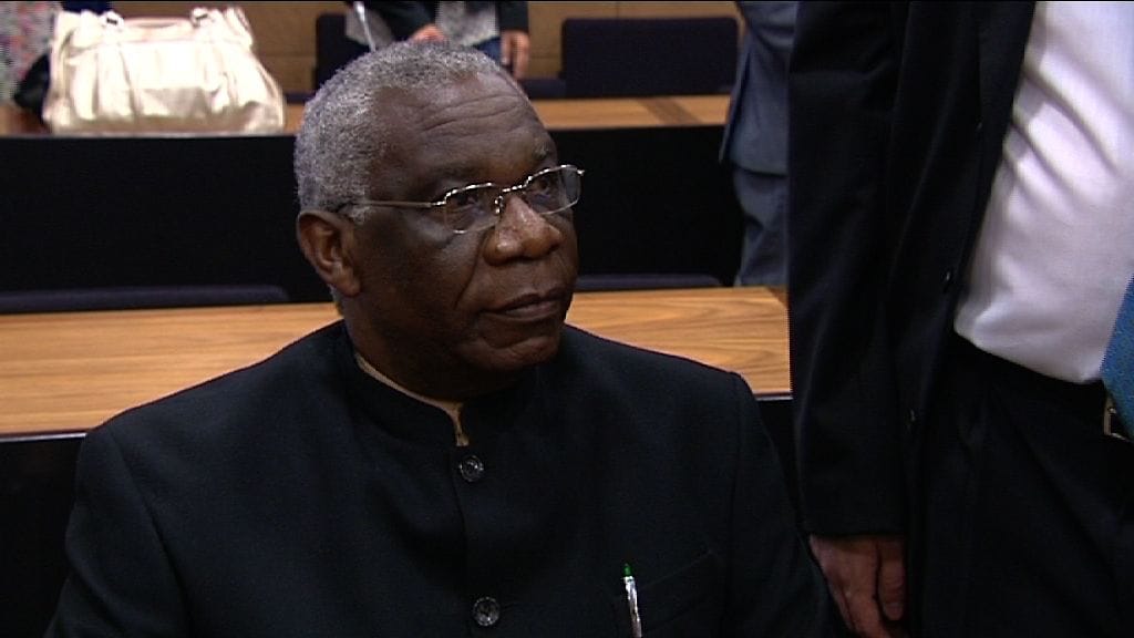 Joukkotuhonnasta syytetty Francois Bazaramba Helsingin hovioikeudessa 22.8.2011