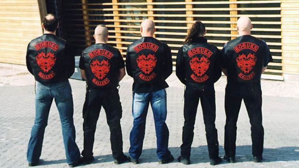 Keskusrikospoliisin mukaan pahamaineiset Rogues Gallery, Natural Born Killers ja M.O.R.E. ovat yhdistyneet. Kuvassa Rogues Galleryn jäseniä. Kuva. Poliisi/Lehtikuva